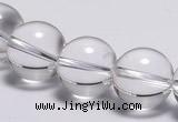 CCC04 15 inches 14mm round white crystal beads Wholesale
