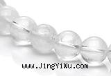 CCC07 15.5 inches 10mm round white crystal beads Wholesale