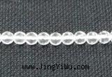 CCC251 15.5 inches 6mm faceted round grade A natural white crystal beads