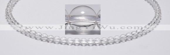 CCC30 15.5 inches 4mm round synthetic white crystal beads