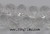 CCC500 15.5 inches 8*12mm faceted teardrop white crystal beads