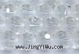 CCC640 15 inches 6mm faceted round white crystal beads