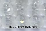 CCC641 15 inches 8mm faceted round white crystal beads