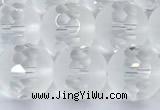 CCC642 15 inches 10mm faceted round white crystal beads