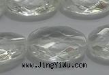 CCC805 15.5 inches 18*25mm faceted oval natural white crystal beads