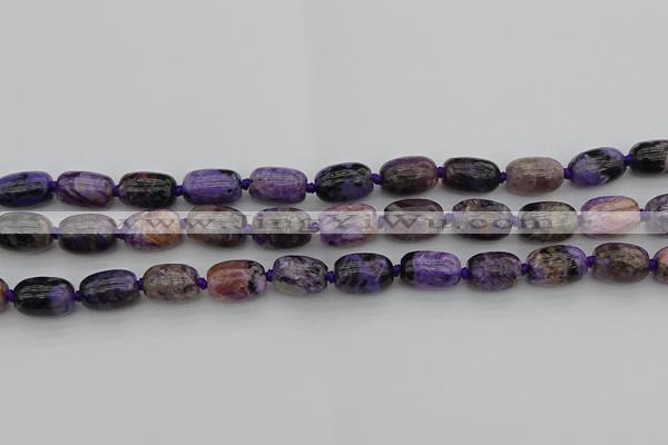 CCG111 15.5 inches 10*14mm drum charoite gemstone beads