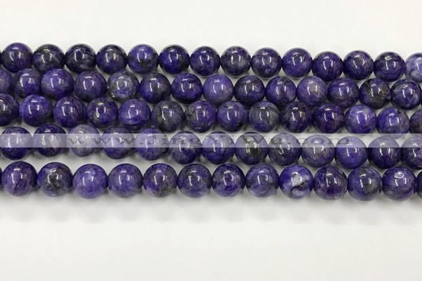 CCG311 15.5 inches 8mm round dyed charoite beads wholesale