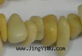 CCH274 34 inches 8*12mm yellow jade chips gemstone beads wholesale