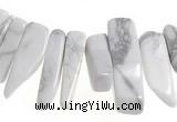 CCH40 16 inches white howlite chips gemstone beads wholesale