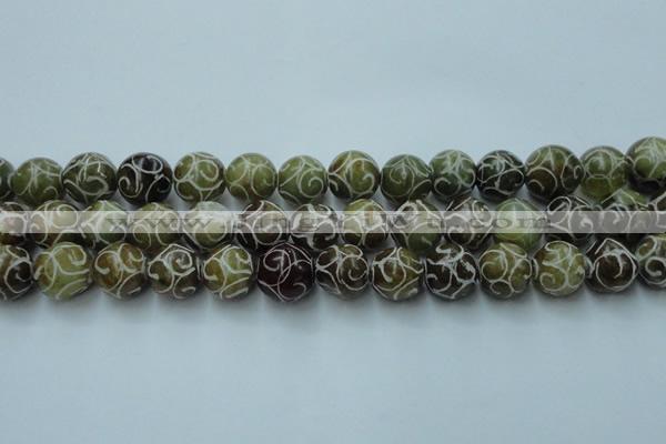 CCJ304 15.5 inches 12mm round China jade beads wholesale