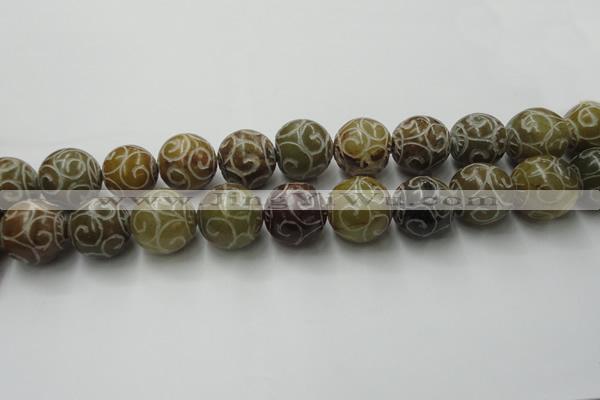CCJ307 15.5 inches 18mm round China jade beads wholesale