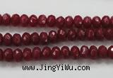 CCN1352 15.5 inches 4*6mm faceted rondelle candy jade beads