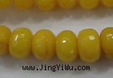 CCN1396 15.5 inches 10*14mm faceted rondelle candy jade beads