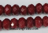 CCN154 15.5 inches 8*12mm faceted rondelle candy jade beads