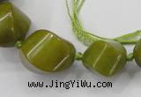 CCN1542 15.5 inches 10*14mm - 20*25mm twisted tetrahedron candy jade beads