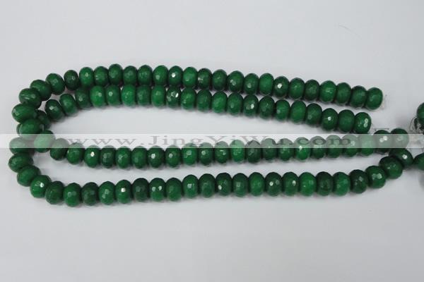 CCN157 15.5 inches 8*12mm faceted rondelle candy jade beads