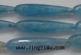 CCN1714 15.5 inches 9*40mm faceted teardrop candy jade beads wholesale