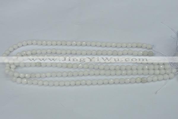CCN1801 15 inches 6mm faceted round candy jade beads wholesale
