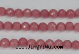 CCN1830 15 inches 4mm faceted round candy jade beads wholesale