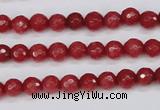 CCN1841 15 inches 6mm faceted round candy jade beads wholesale