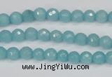 CCN1860 15 inches 4mm faceted round candy jade beads wholesale