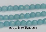 CCN1861 15 inches 6mm faceted round candy jade beads wholesale