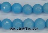 CCN1874 15 inches 12mm faceted round candy jade beads wholesale