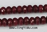 CCN1991 15 inches 6*10mm faceted rondelle candy jade beads wholesale