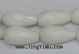 CCN201 15.5 inches 12*22mm faceted teardrop candy jade beads