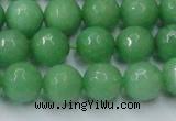 CCN2033 15 inches 12mm faceted round candy jade beads wholesale