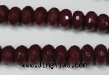 CCN2134 15.5 inches 6*10mm faceted rondelle candy jade beads