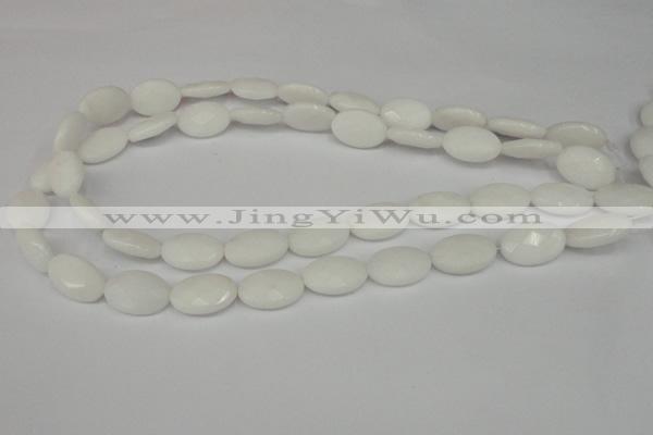 CCN225 15.5 inches 12*18mm faceted oval candy jade beads