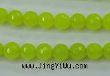 CCN2263 15.5 inches 8mm faceted round candy jade beads wholesale