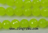 CCN2264 15.5 inches 10mm faceted round candy jade beads wholesale