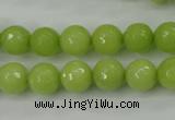 CCN2273 15.5 inches 10mm faceted round candy jade beads wholesale