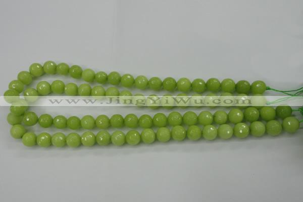 CCN2273 15.5 inches 10mm faceted round candy jade beads wholesale