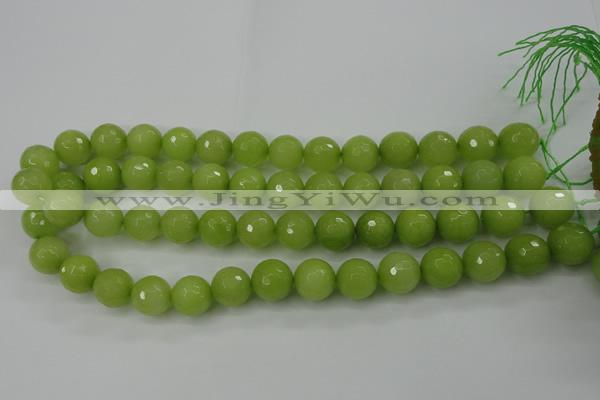 CCN2275 15.5 inches 14mm faceted round candy jade beads wholesale