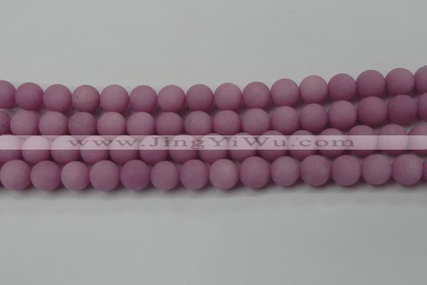 CCN2443 15.5 inches 8mm round matte candy jade beads wholesale