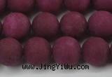 CCN2445 15.5 inches 8mm round matte candy jade beads wholesale