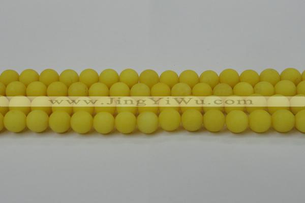 CCN2488 15.5 inches 12mm round matte candy jade beads wholesale