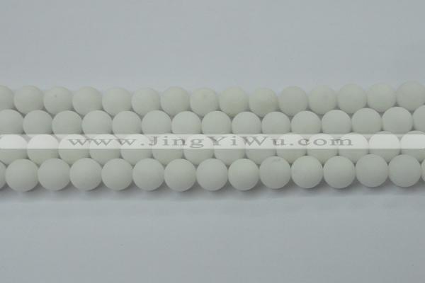 CCN2500 15.5 inches 14mm round matte candy jade beads wholesale