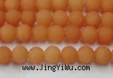 CCN2515 15.5 inches 4mm round matte candy jade beads wholesale