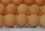 CCN2520 15.5 inches 14mm round matte candy jade beads wholesale