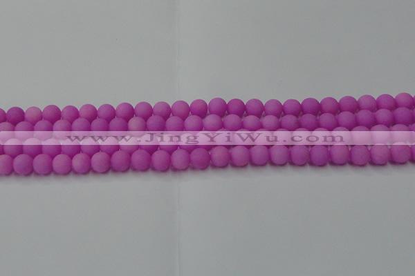 CCN2523 15.5 inches 6mm round matte candy jade beads wholesale