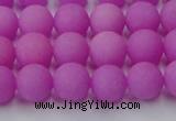 CCN2525 15.5 inches 10mm round matte candy jade beads wholesale