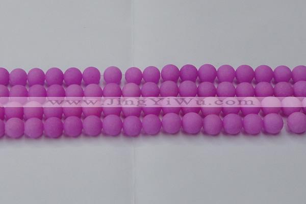CCN2526 15.5 inches 12mm round matte candy jade beads wholesale