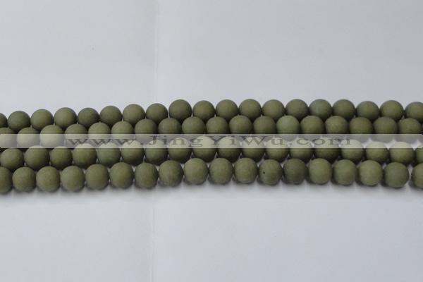CCN2546 15.5 inches 10mm round matte candy jade beads wholesale