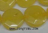 CCN260 15.5 inches 25mm faceted coin candy jade beads wholesale