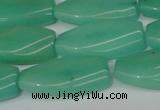 CCN2623 15.5 inches 15*30mm twisted rectangle candy jade beads