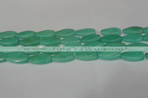 CCN2623 15.5 inches 15*30mm twisted rectangle candy jade beads